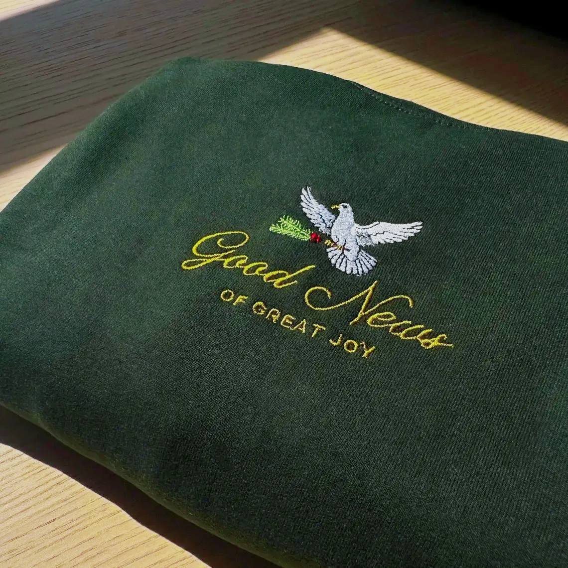 Buone notizie di Great Joy Pigeon Felpe spesse girocollo vintage ricamate Maglioni estetici a maniche lunghe casual larghi femminili