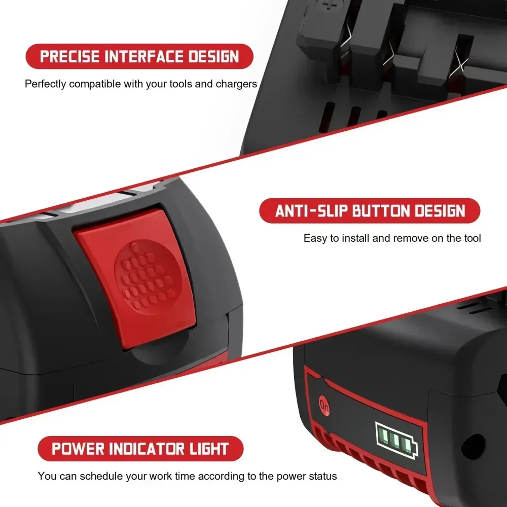 Náhradní baterie 18V 6000mAh🔋pro profesionální systémové nářadí Bosch 18V🔥18650Li Bat618 Gba18v80 18650 článek s vysokou kapacitou✅ - náhled 4