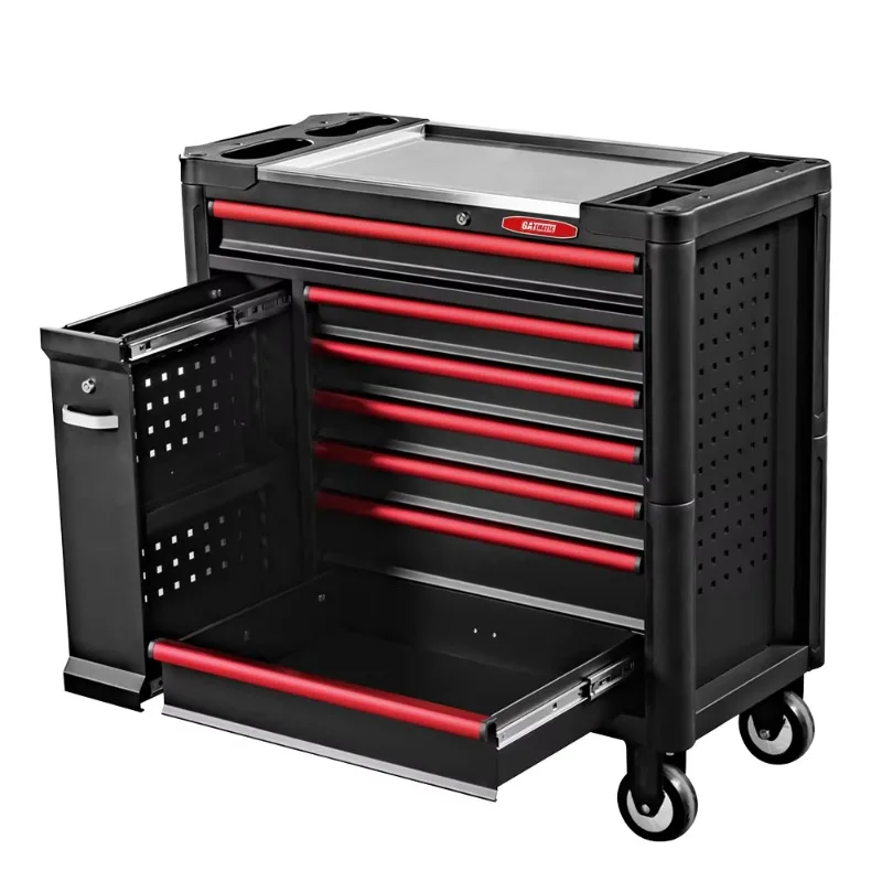 7 Drawers Rolling Mechanics Stainless Tool Set Storage Table Heavy Duty Aluminium Steel Tool Cabinet Auto Repair OBM