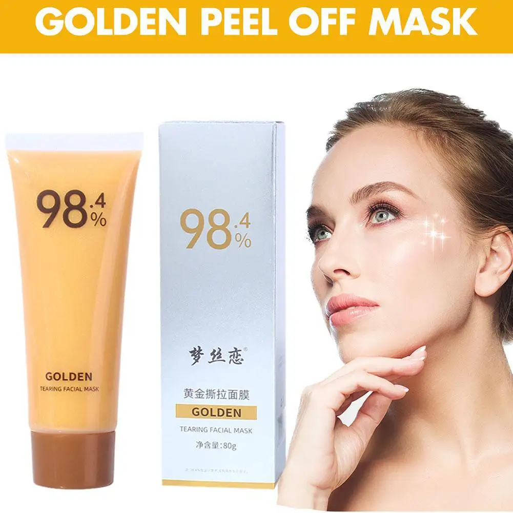 Gold Foil Peel-Off Mask Gold Peel Off Face Mask Deep Moisturizing Gold Mask Clean Pores Blackheads, Smoothing Lifting Hydration