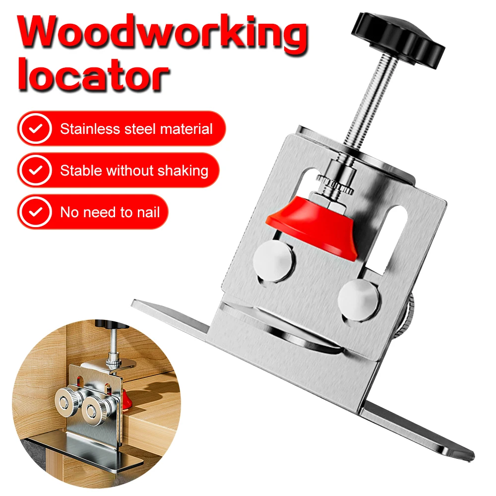 

Stainless Steel Cabinet Door Mounting Jig Clamp Hidden Frame Support Woodworking Tool for Household Use