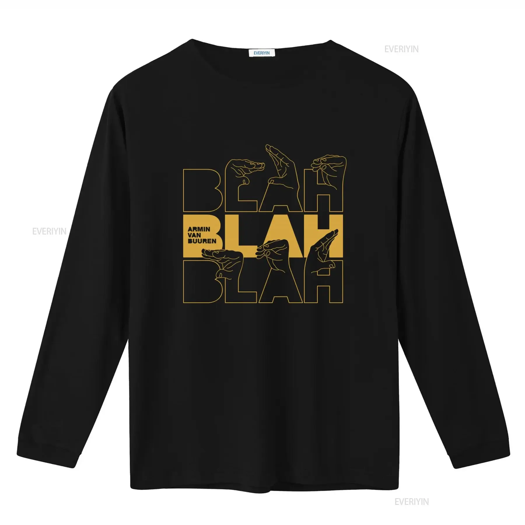 Armin Van Buuren Blah Trance Music Print T Shirt for Streetwear Fashion vintage Washed Breathable fashion Casual streetwear