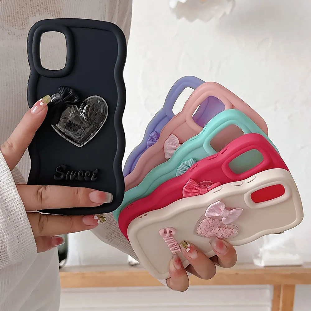 X80Lite T2Pro Cute Bow Love Heart Silicone Phone Case For Vivo V25 V25E V27 V27E V29 V29E V30 V30E Shockproof bumper Cover