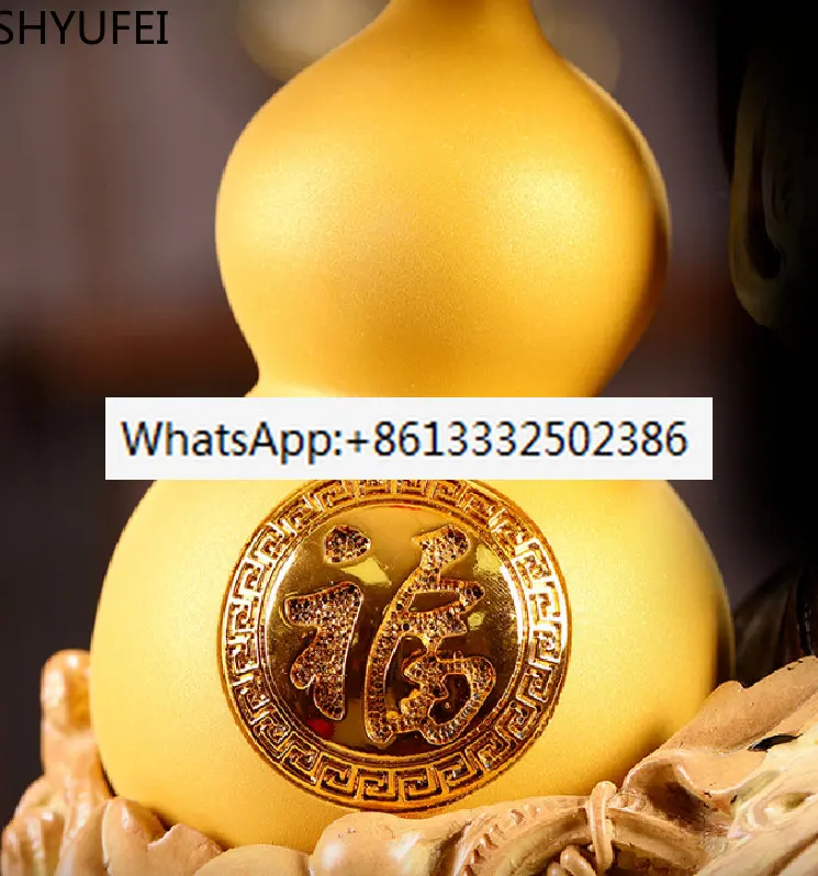 Chinese Style Lucky Tree Fortune Feng Shui Gourd Statue Ornaments  Resin Sculpture Crafts Home Decoration Wedding Gifts