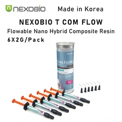 2gx6pcs Dental Flowable Composite Resin Filling Material Nexobio Fluid Resina Flow A2 A3 NanoHybrid Teeh Repair Korean Dentistry