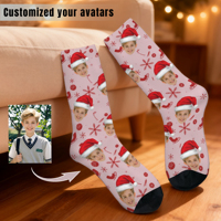 Custom Face Christmas Socks Personalized Socks with Face Photo Socks Custom Face Socks Christmas Gift Socks Gift for Friends