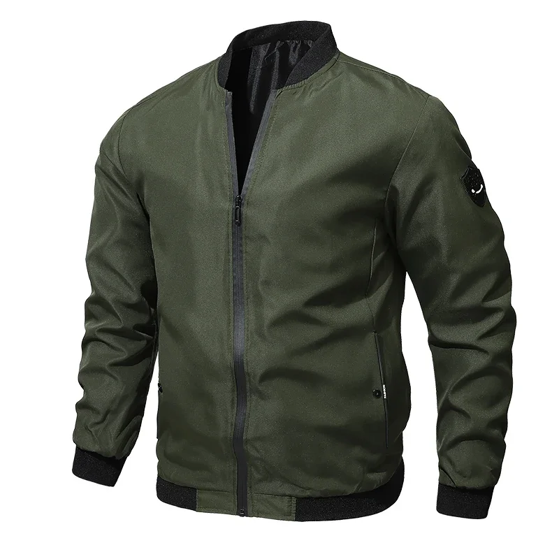 

New Men's Spring and Autumn Plus Size Men's Jacket, Casual Sports Lightweight Solid Color Jacket, Trendy Men's Top