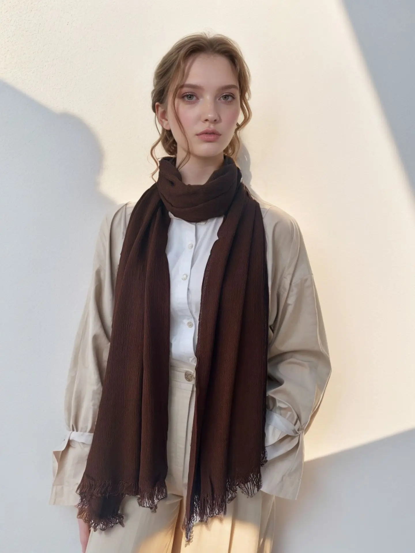 

200*90 см вискозный шарф, платок с морщинами, женский мусульманский хиджаб, шаль с кисточками, банданы, повязка на голову, Bufanda, платок, Turbante Mujer