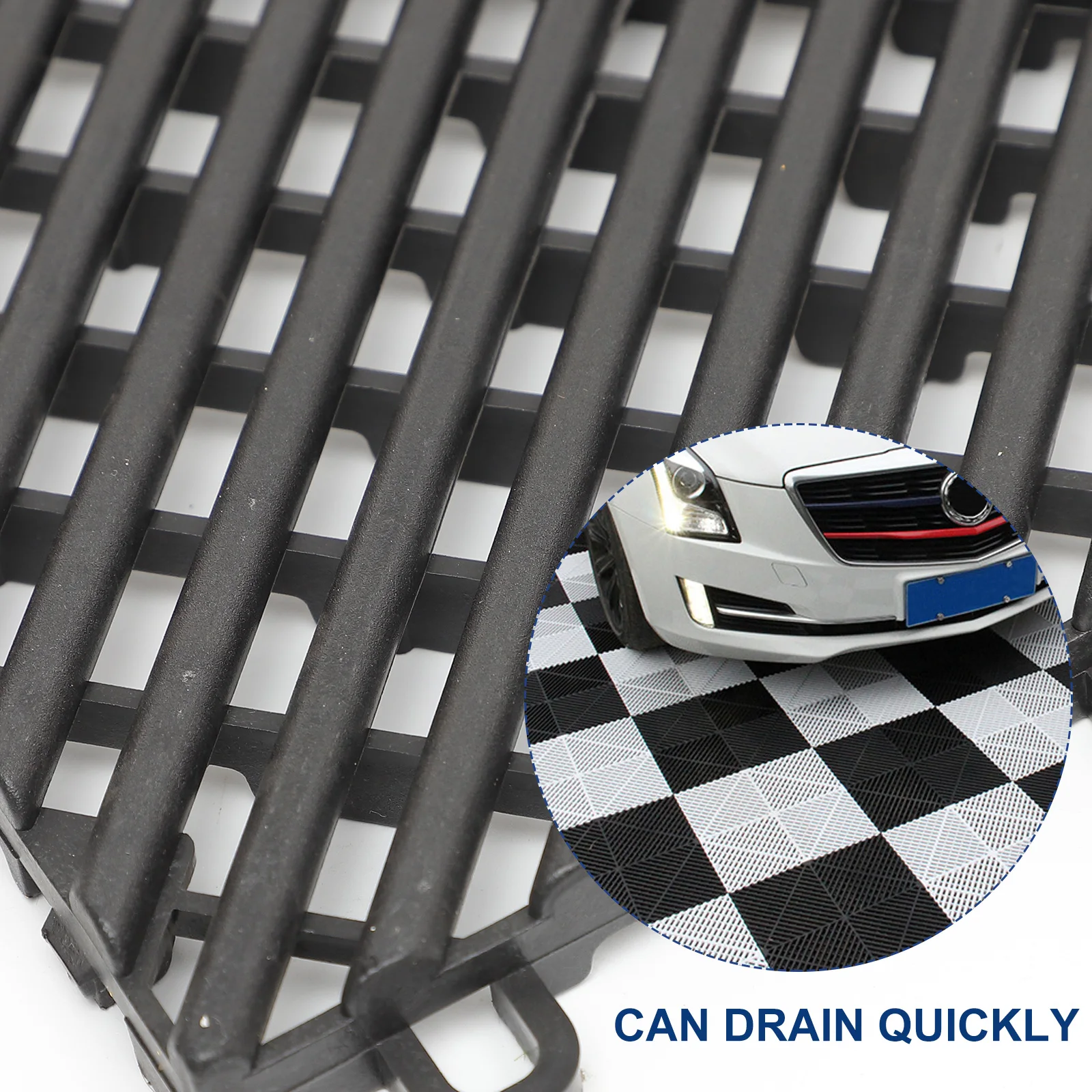 

2pcs Car Wash Drainage Floor Tiles Waterproof Splicing Non-Slip Interlocking Cushion For Pool Shower Rubber Stall Mat Bath