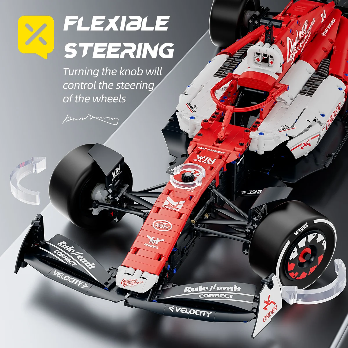 1:8 F1 Race Cars 1770PCS Building Sets MOC Building Blocks Car Cool Collectible Model Car Kits Toy Christmas Festive Gift Giving