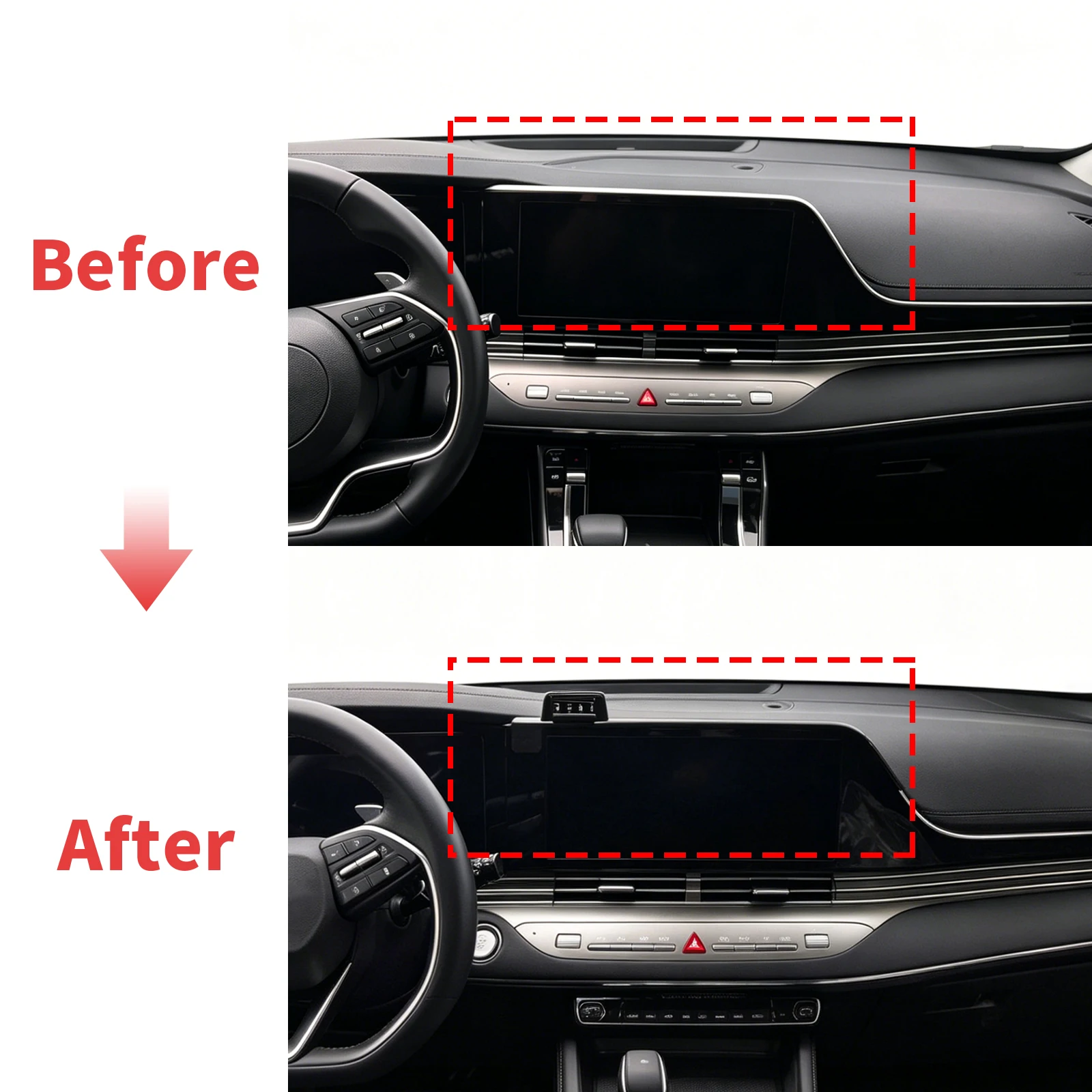 

for Hyundai Grandeur Azera IG 2019 2020 2021 2022 Stable Clip-On Phone Holder​​ Mount Screen Base No Vibration​ Car accessoires