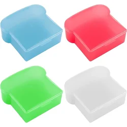Transparent Toast Shape Food Container Microwaveable Bread Box Sandwich Toast Box Kids Worker School Breakfast Lunch Bento Box