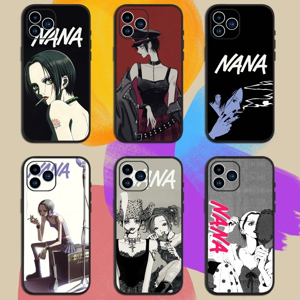 Anime Nana Osaki Line Phone Case For iphone15 14 13 12 11 Pro Max Mini X 7 8 Soft Case