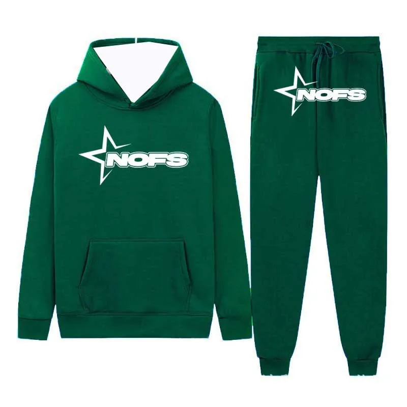 

2025 мужская толстовка с капюшоном в том же модном тренде, повседневный костюм из двух предметов, куртка, брюки, модный бренд с принтом логотипа