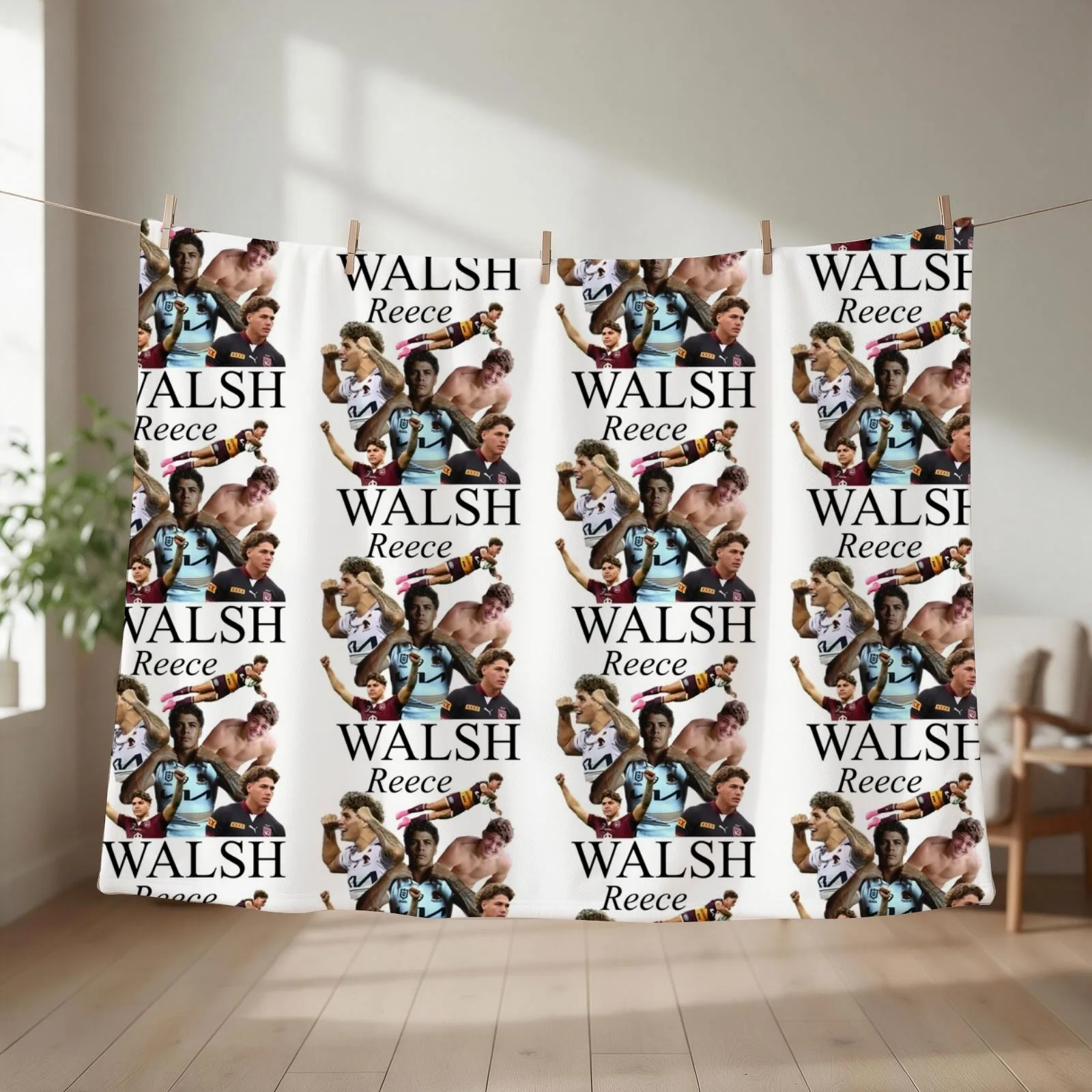 Reece Walsh collage Throw Blanket couch cozy soft plush fuzzy picnic outdoor blanket