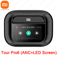 Xiaomi Tour Pro6 ANC Wireless Earphones LED Screen Noise Cancelling Bluetooth Headphones Sports Earbuds With Mic For Android iOS