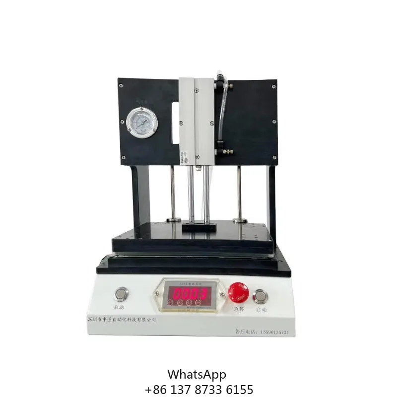 Pneumatic Phone Screen Press Machine With Motor & Pump, 6-16 Inch LCD Display Laminator For Factory Production