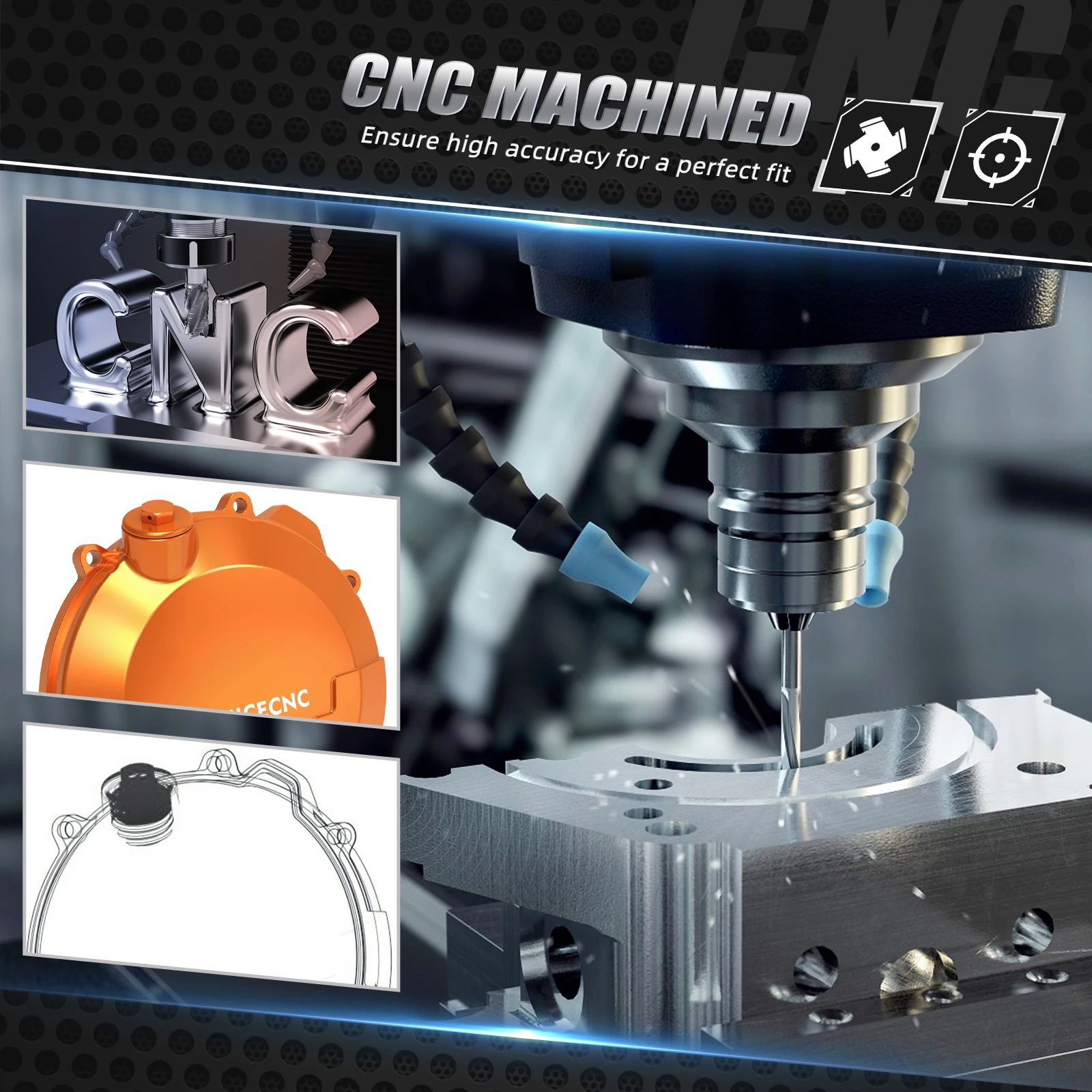 For KTM XCW EXC 300 250 2017-2023 CNC Motorcycle Clutch Cover Guard Reinforced EXC XCW XC SX 250 300 XC-W TPi Six Days 2017-2022