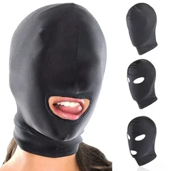 Nuovo Arrivo 1/2/3 Fori Uomini Donne Adulto Spandex Passamontagna Bocca Aperta Viso Occhio Testa Maschera Costume Schiavo Gioco di Ruolo