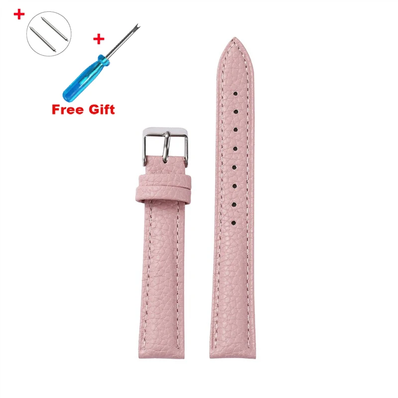 (flash sale)Lichi Pattern Needle buckle Soft and Thin Watch Strap For Women Men Handmade Leather Bracelet Accessories Watch Band