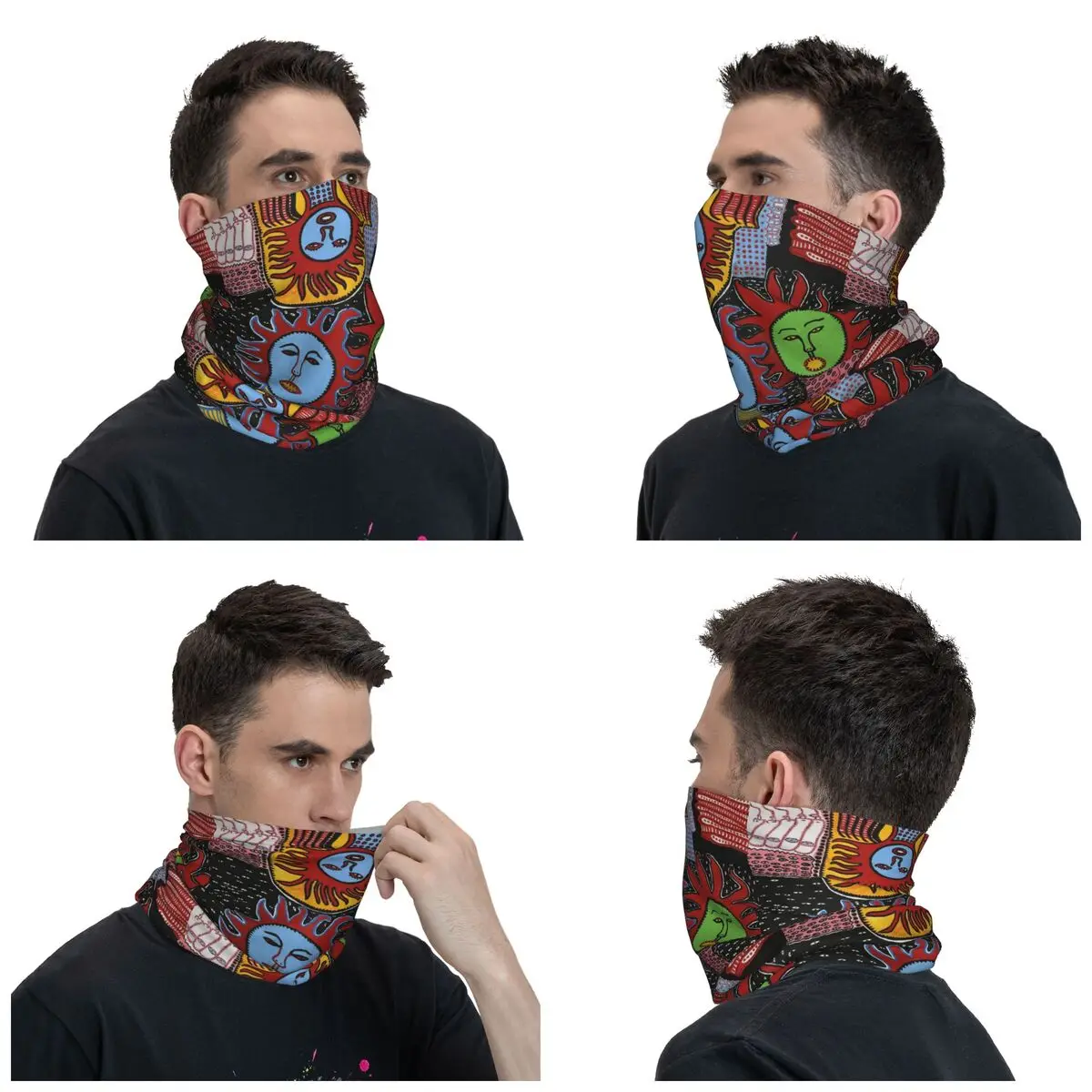 Yayoi Kusama Abstract Painting Neck Gaiter Women Men Windproof Winter Bandana Scarf for Ski