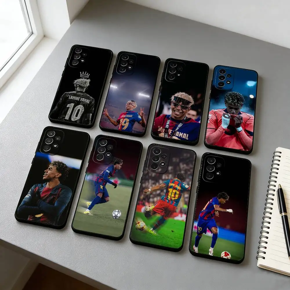 L-Lamine Y-Yamal Phone Case For Samsung S25,S24,S21,S22,S23,S30,Ultra,S20,Plus,Fe,Soft Silicone Black Cover