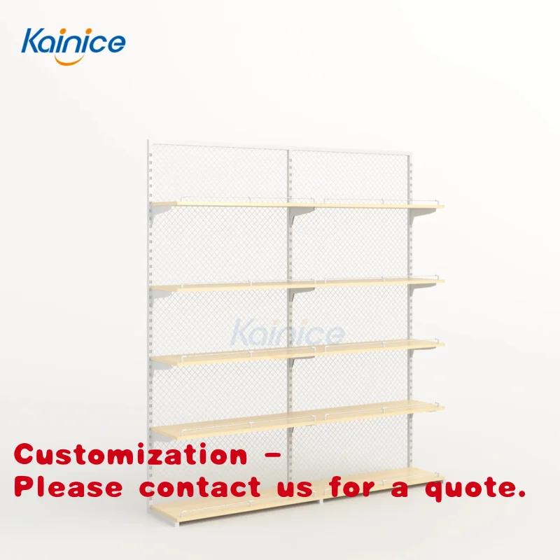 

Customize.Kainice Standing Merchandise Mesh Iron Display Shelves Wire Grid Floor Stands Heavy Duty Food Entrees