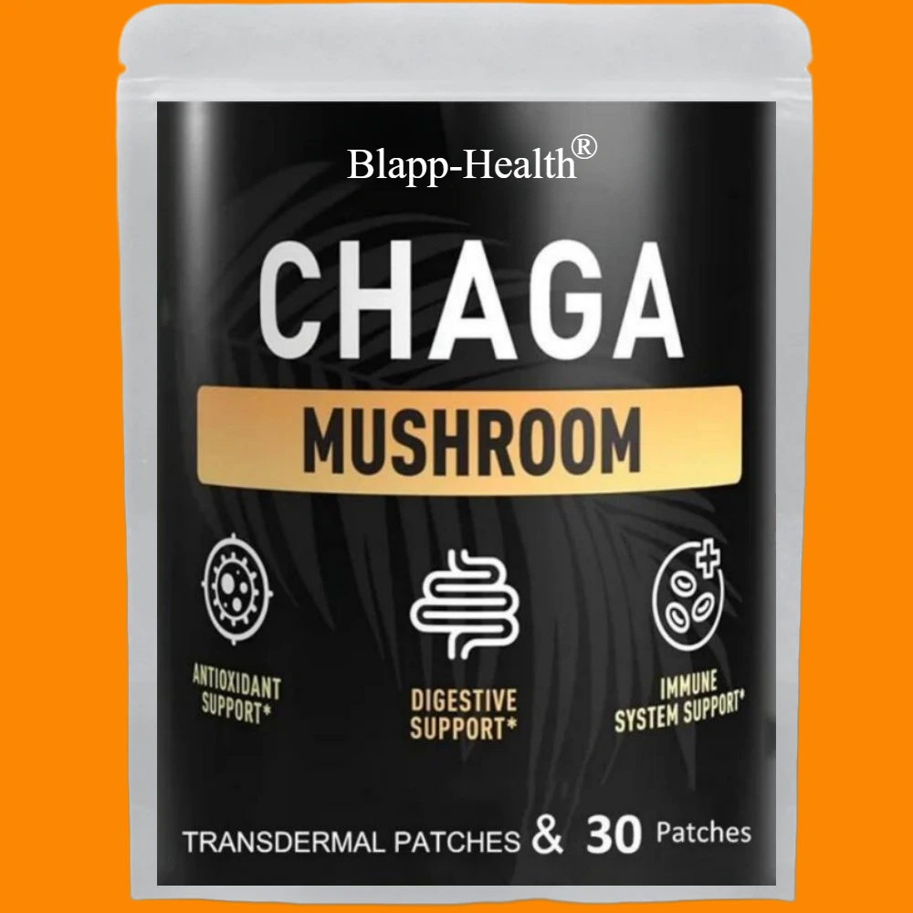 Chaga Mushroom Transdermal Patches for Digestion, Energy, & Immune Support-30 Patches One Month Supply