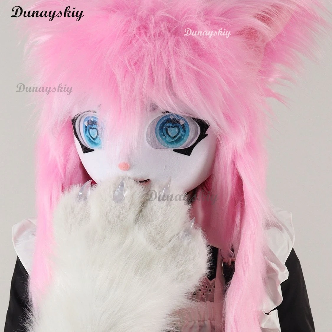 Furry Cosplay Kig Fursuit Kigurumi Headset Costume Kawaii Cute Animal Comiket Furries Paw Head Base Mask Rabbit Cat Doll Costume
