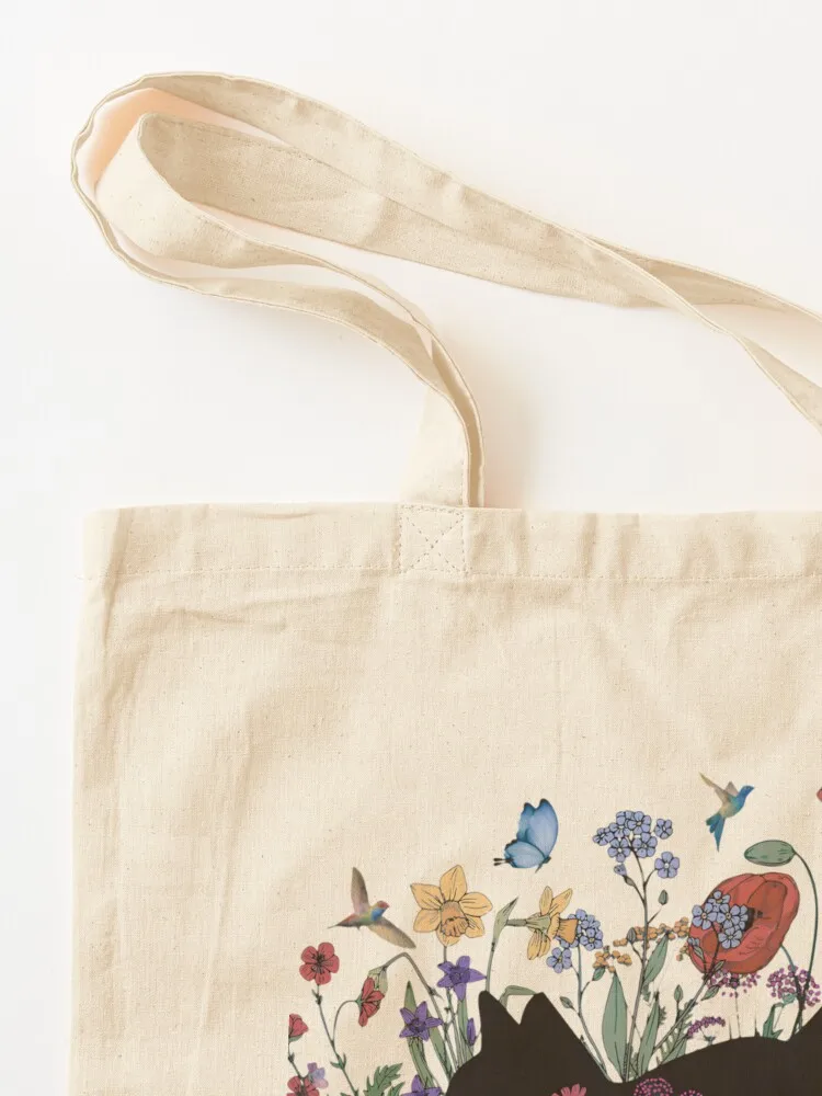 Cat and books Tote Bag Shopping bags shopping bags foldable canvas tote Gift bags