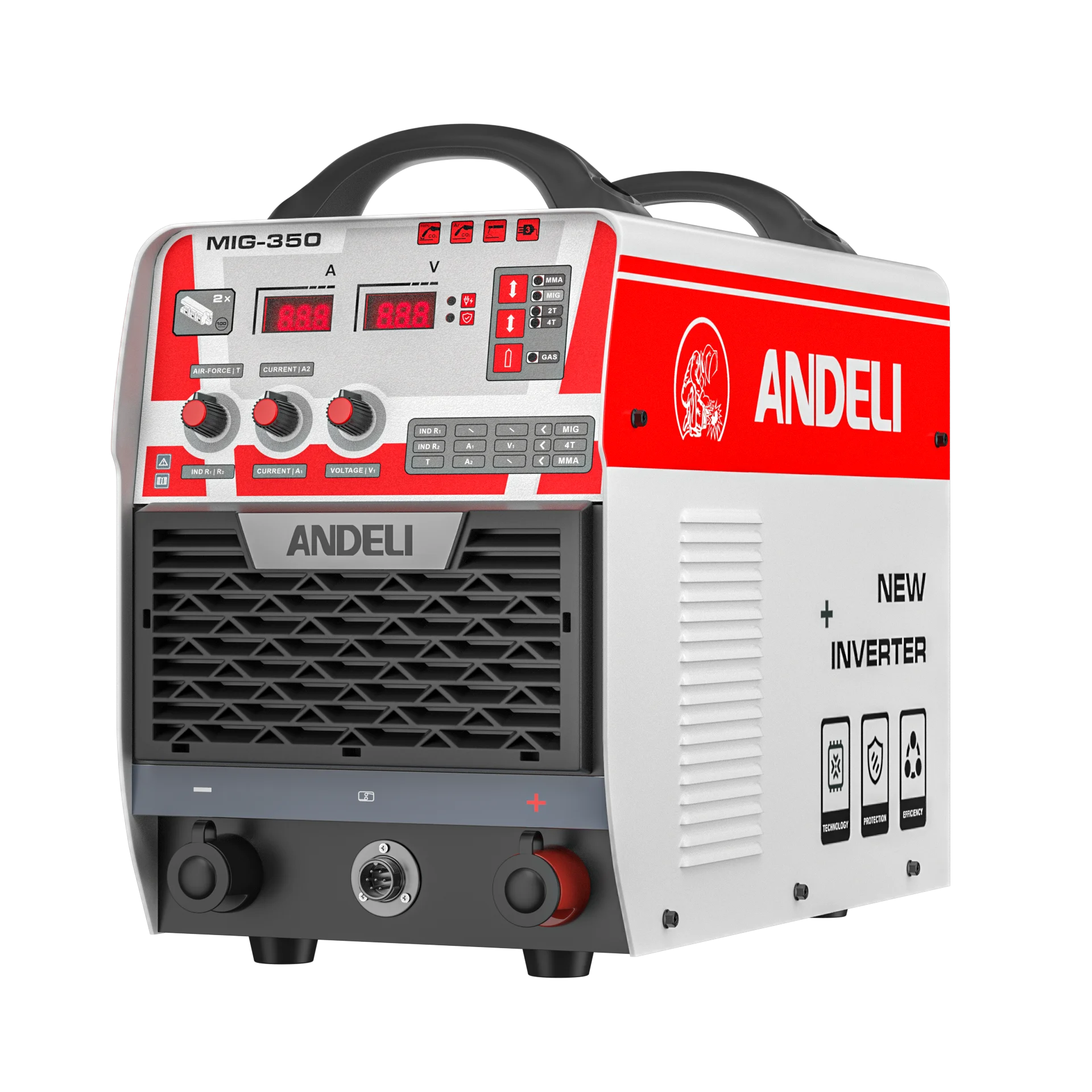 ANDELI MIG350 380V Triphases 350A 20KG Wire Gouge 2 في 1 طوال اليوم 24 ساعة آلة لحام MIG صناعية شديدة التحمل #3