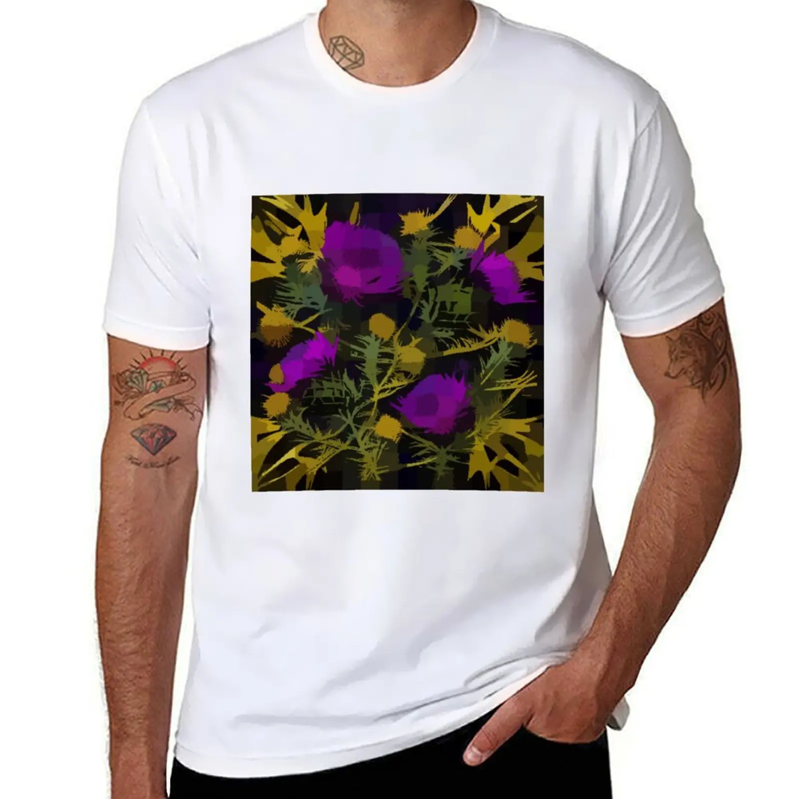 

Scottish Thistles Impressions T-Shirt t shirts for man cotton anime t shirts for man T-Shirt