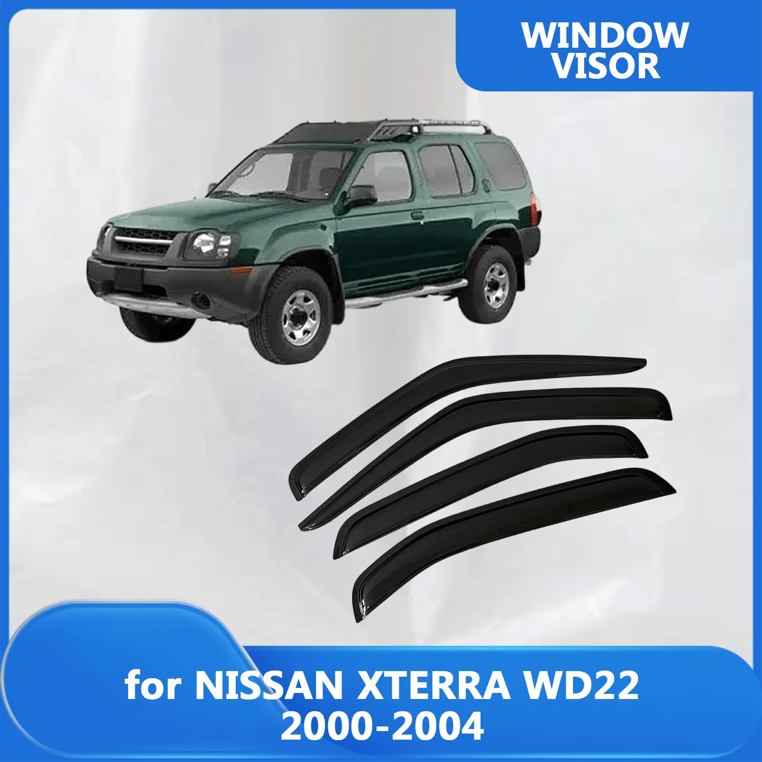 

Window Visor for NISSAN XTERRA WD22 2000 2001 2002 2003 2004 Wind Deflectors Rain Guards Door Visor Vent Shades Sun