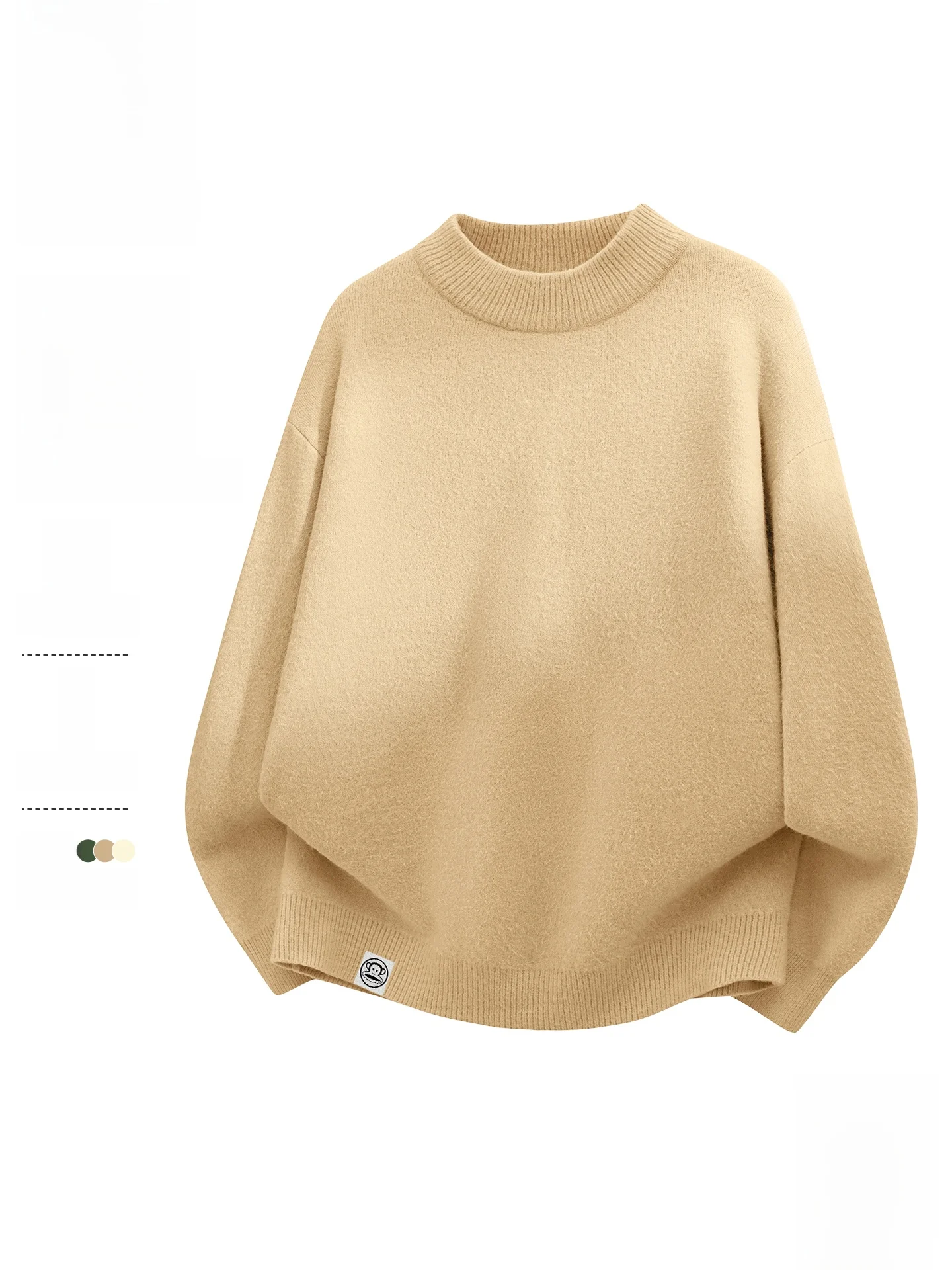 

Thiened One-Piece Fce f-High Collar Knitted Sweater Men's Winter Inner Wear Comfortable Soft Faion Ci ...