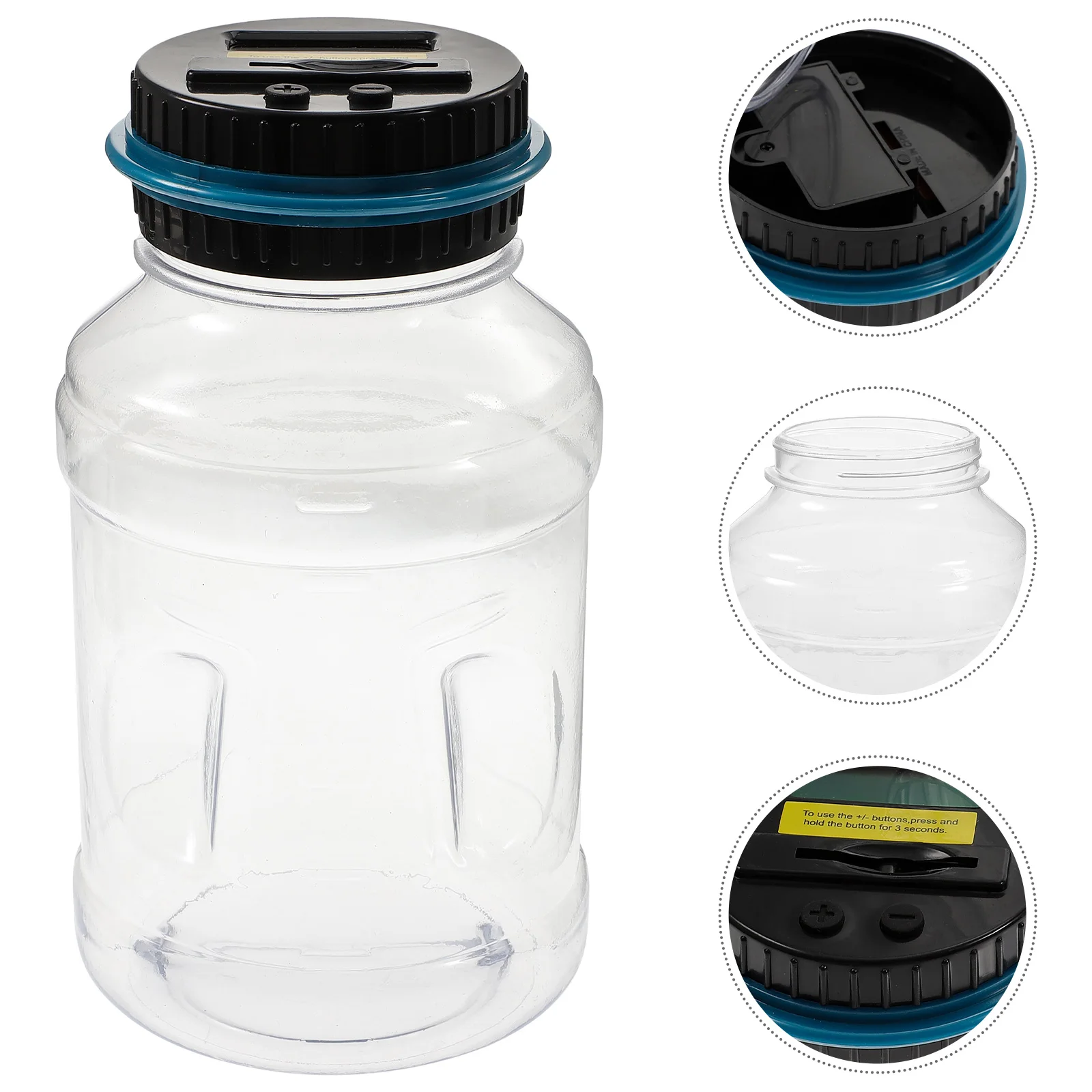 

1pc Digital Coin Bank Transparent LCD Screen PVC Material Automatic Counting Money Jar for Kids Adults Saving Gift