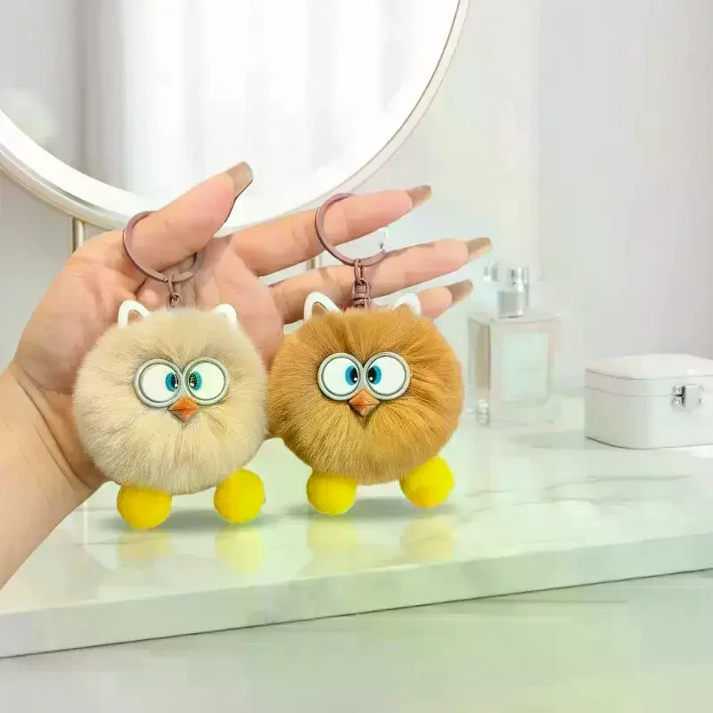 

Cute Little Briquette Bag Pendant Imitation Rex Rabbit Hair Bag Exquisite Doll Pendant Cartoon Doll Car Key Chain Birthday Gift