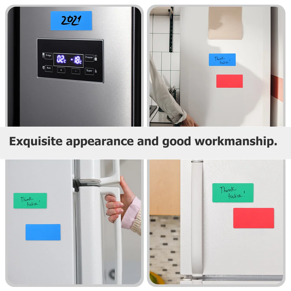 

10Pcs Magnetic Dry Erase Labels Colored Memo Tags for Whiteboard Fridge Message Display Writable Erasable Magnet Stickers