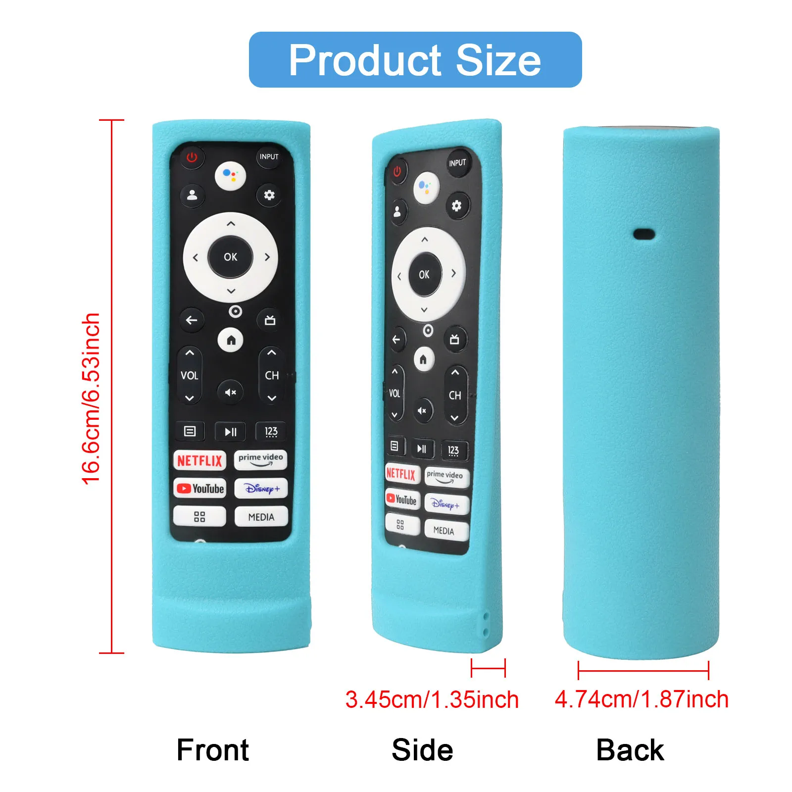 Silicone Case Fit for Hisense smart TV remote control ERF3N90H, ERF3M90H, ERF3L90H Protective Sheath Cover Anti-Slip ﻿