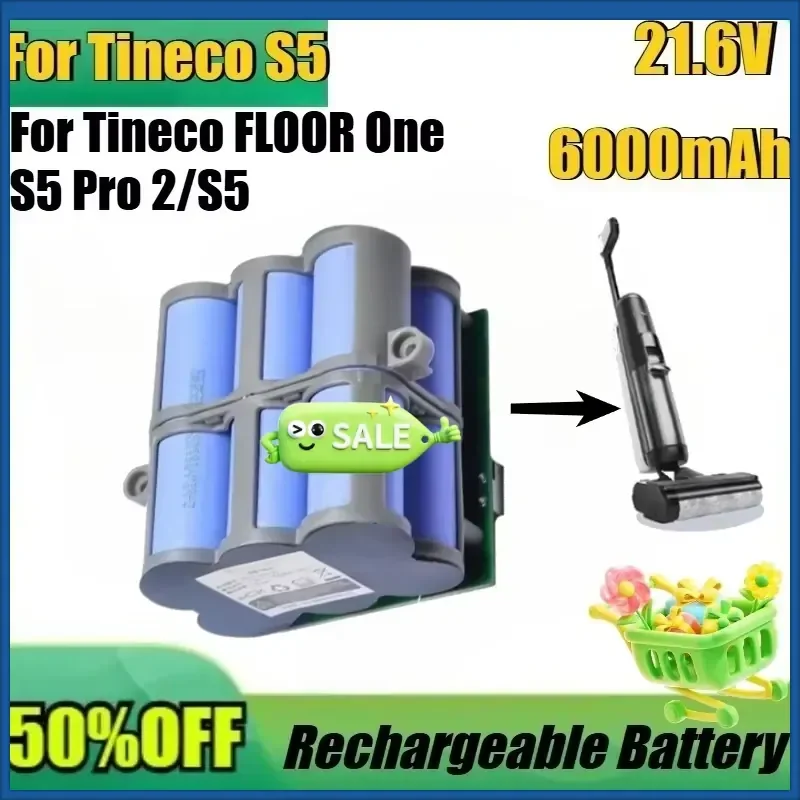 

For Tineco FLOOR ONE 2.0 S5 PRO 2 S5 Smart S5 Steam Floor Scrubber Accessories Parts 21.6V 4000mAh 6000mAh Replacement