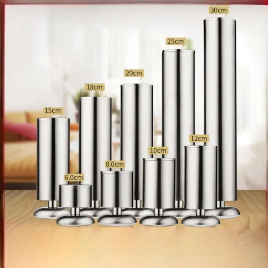 4本のステンレス製キャビネット脚、テレビキャビネット脚、ソファサポート脚、ベッドとコーヒーテーブルのサポート脚、テーブル脚、調節可能