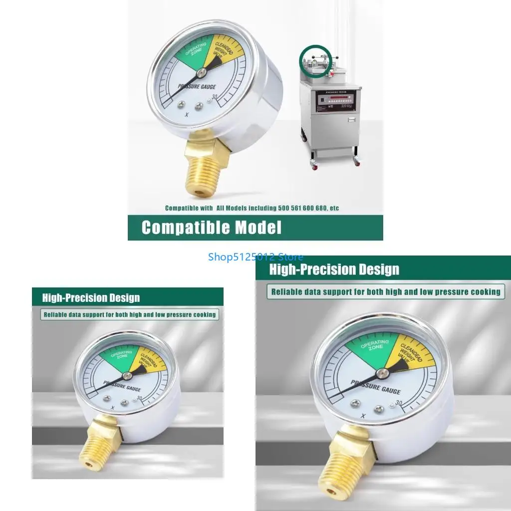 G8TC Stainless Steel Pressure Gauge 0 to 30PSI Pressure Measuring Tool for Pressure
