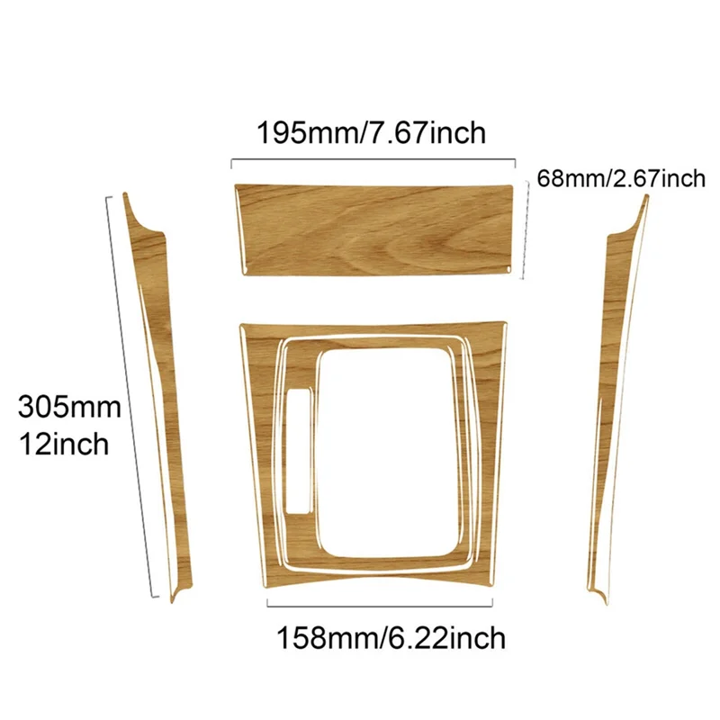 BB-Gear التحول غطاء لوحة الحبوب الخشبية الصفراء ل C-Class W204 07-13 استبدال أجزاء الملحقات