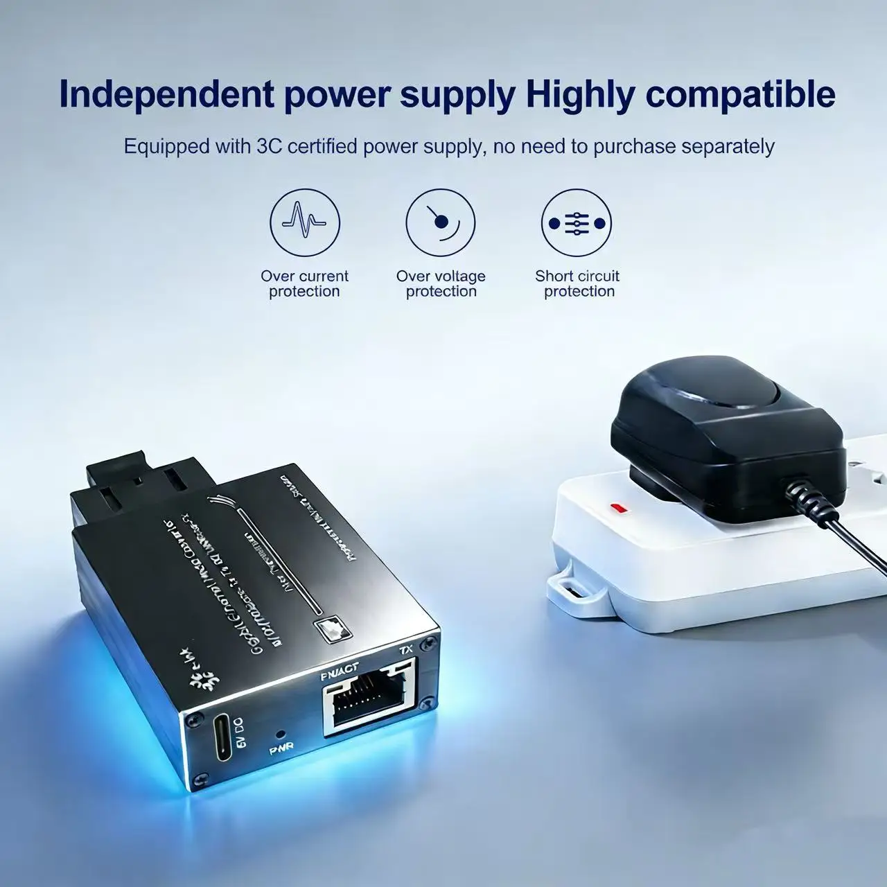 Micro Type 10/100/1000Base-Tx to 100/1000Base-Fx Ethernet Media Converter