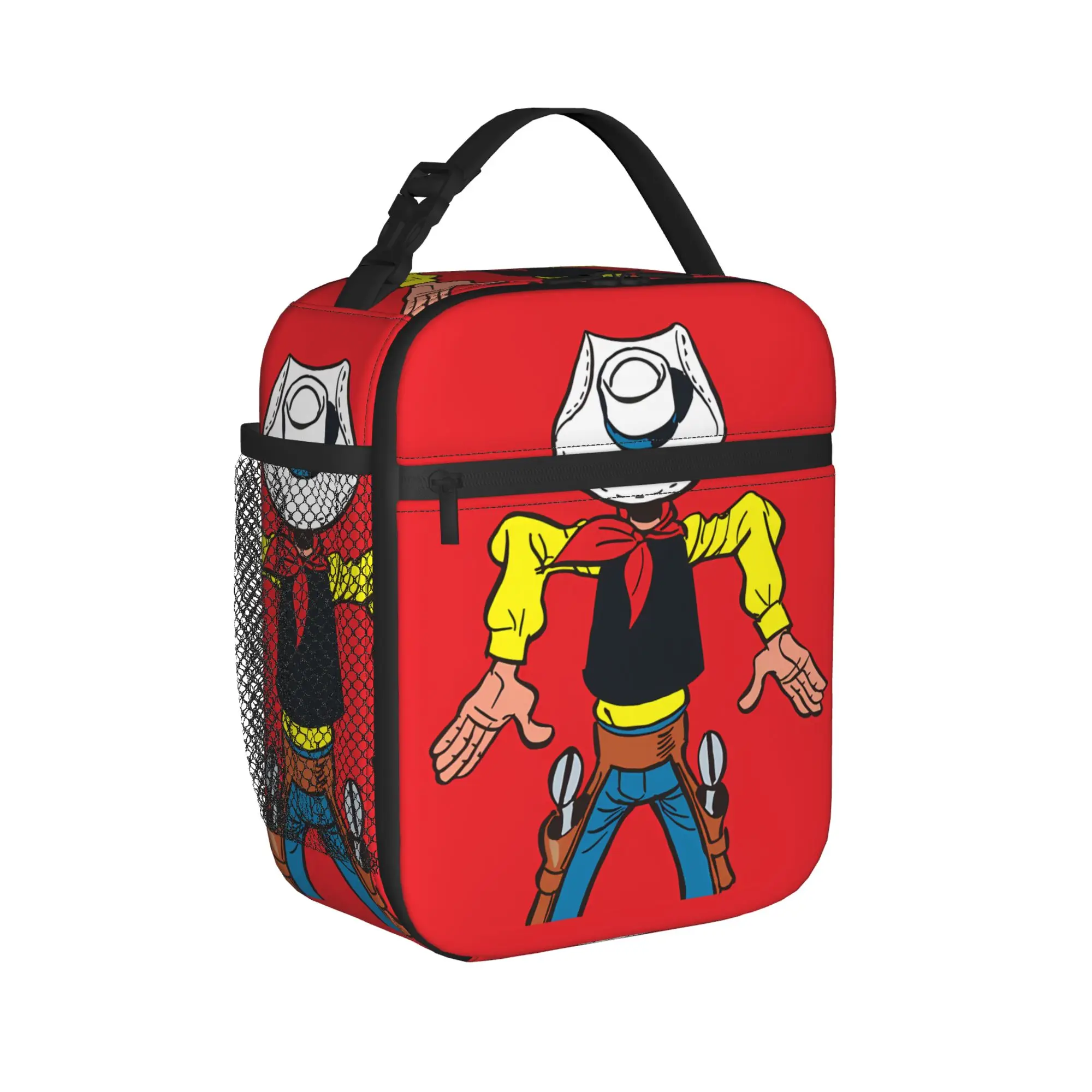 Iconic Lucky Luke Standing Pose Lunch Bag  School Lunch Box For Child Fun Thermal Tote Handbags Waterproof Portable Cooler Bag