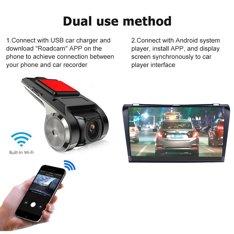 Wifi Dash Cam Dvr Dash 1080P Camera 1920*1080 Wifi Bluetooth Verbinding Android Dvr Auto Rijden Recorder Nacht Versie Recorders