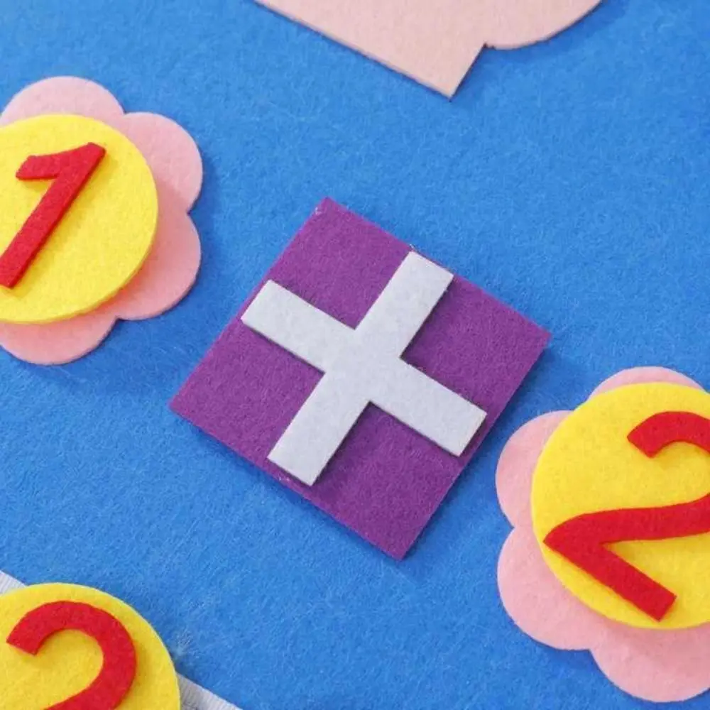 Creatief vilt vingernummers wiskundespeelgoed Montessori eenvoudig wiskundevingerleerbord DIY educatief voor intelligentie