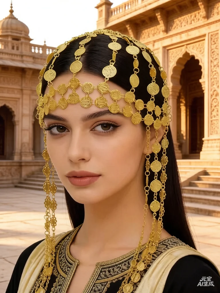 

Ретро-повязка на голову в ближневосточном стиле с золотыми монетами и кисточками, стильный мягкий головной убор, аксессуар для волос для женщин