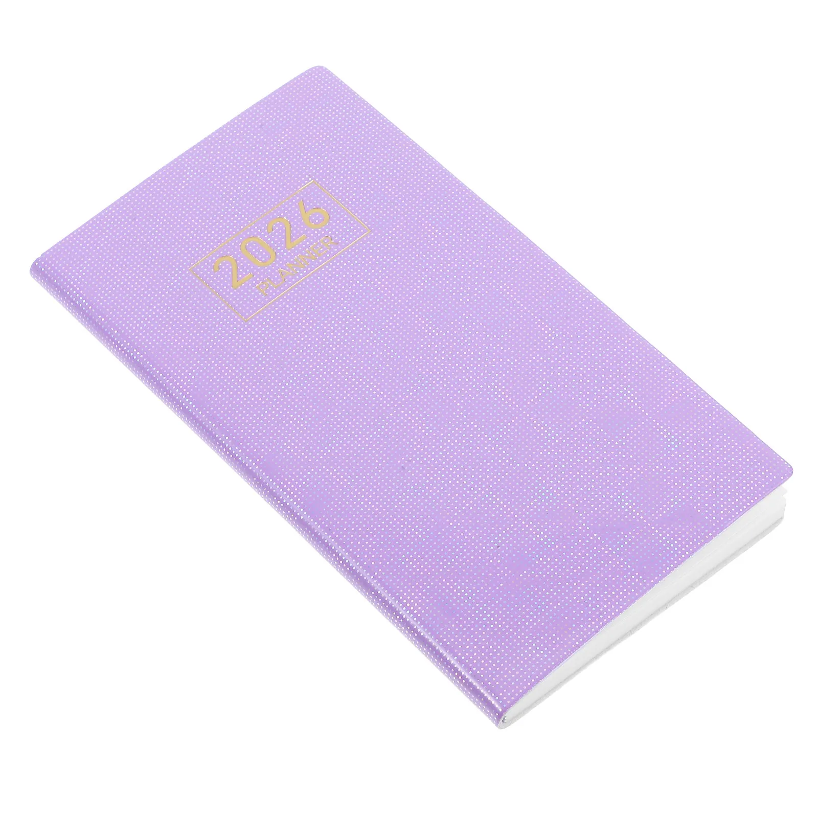 

2026 A6 Daily Planner Compact Pocket Size Sturdy Faux PU Cover Lay Flat Binding Thick Paper No Bleed Ideal Christmas New Year