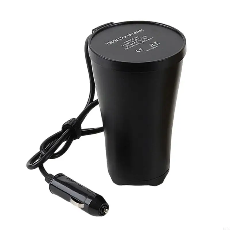 

U55C Car Power Converter 150W Car Power Inverter AC220V Outlet and USB Port for Travel Use 50Hz Output DC12V to AC220V