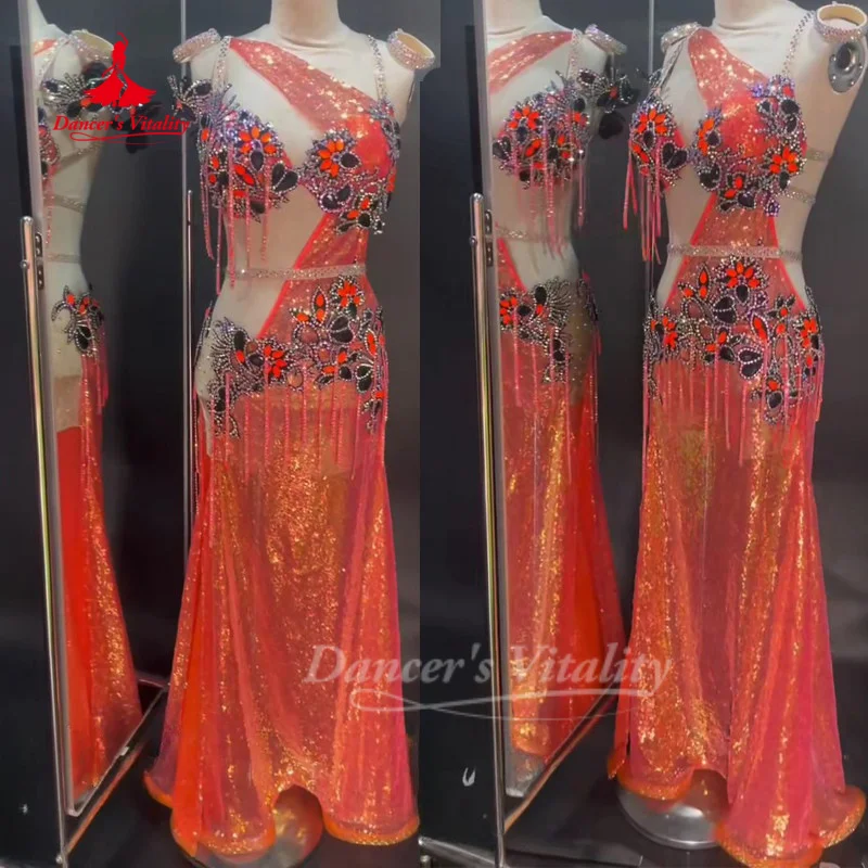 

Костюм для восточных танцев для женщин: Элитный, индивидуальный пошив, для выступлений и соревнований, придающий танцу жизненную силу